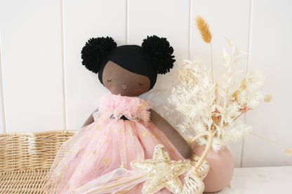 Alimrose Halle Ballerina Doll 48cm (Darker Brown & Ebony)