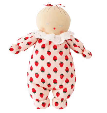 NEW! Asleep Awake Baby Doll 24cm Strawberry