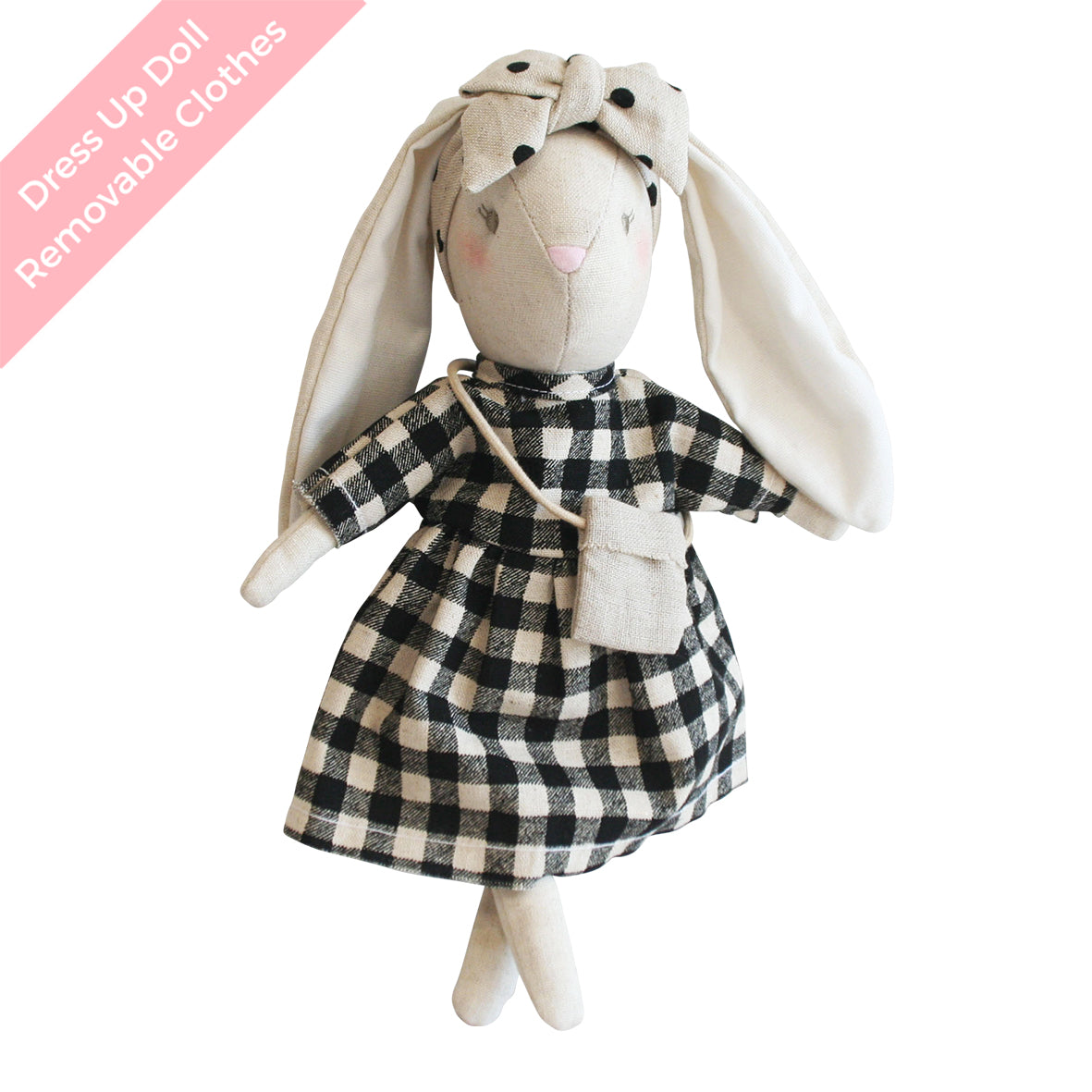 Mini Sofia Bunny 27cm Black Check