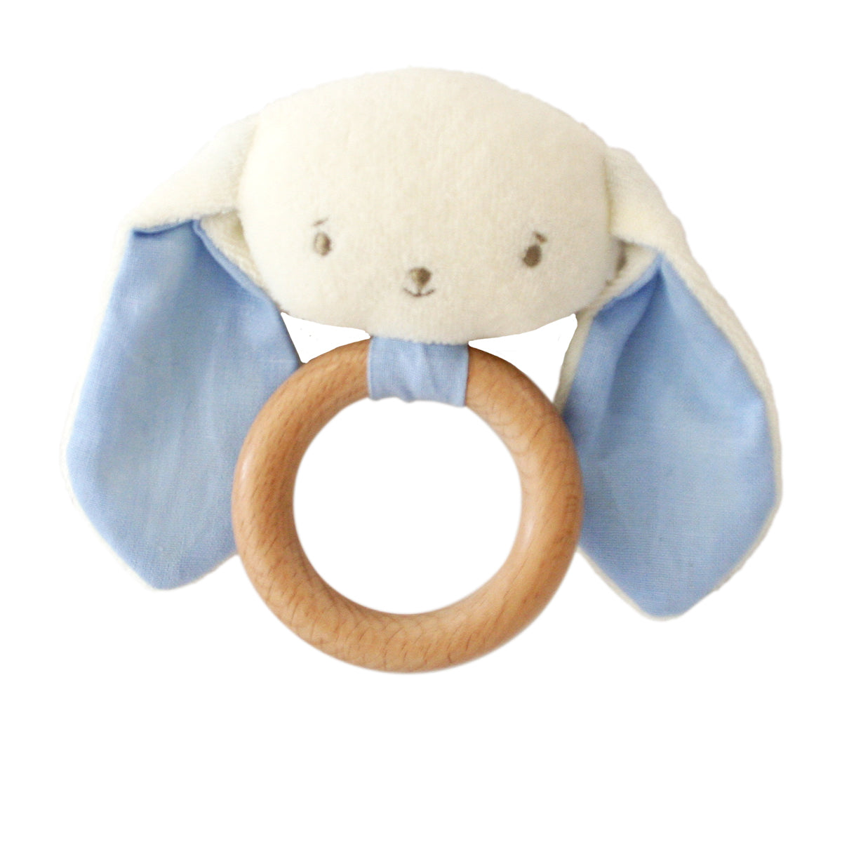 Teeth Rattle Baby Bunny Teether Rattle Blue – alimrosewholesale