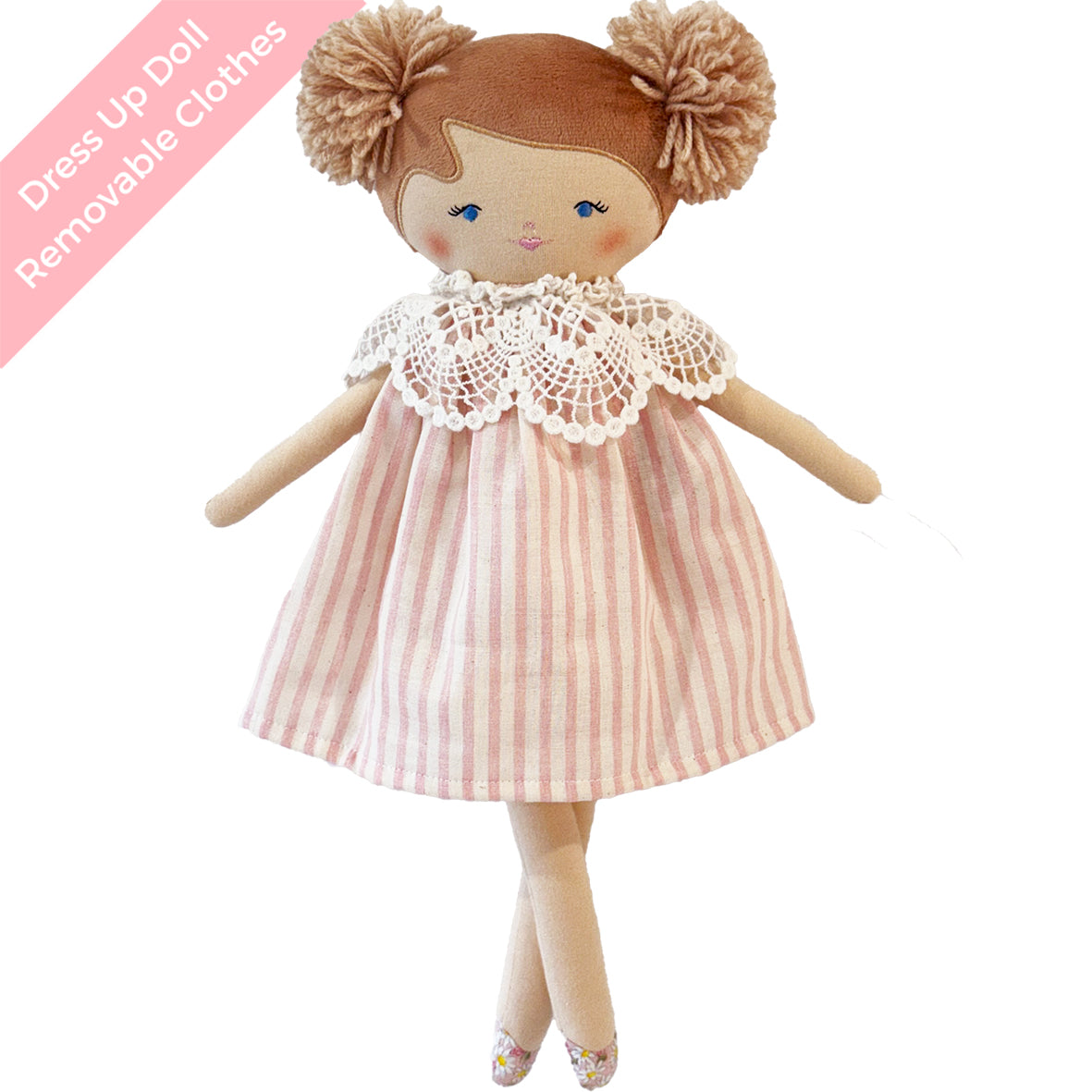 Aggie Doll 45cm Pink Stripe - JUNE