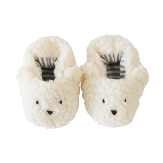 Sherpa Bear Booties Ivory 0-6mths