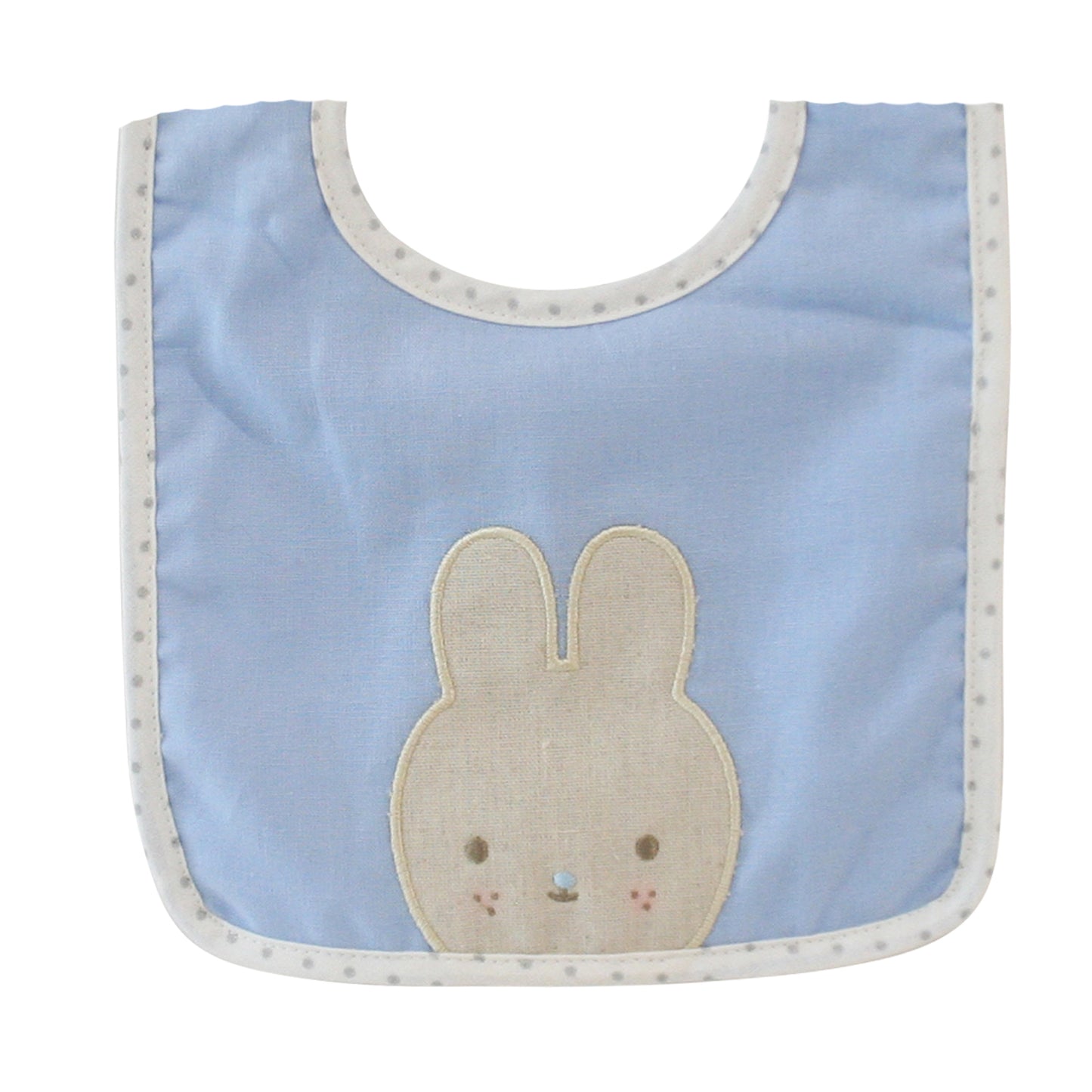 Linen Bunny Bib Blue *MARCH*