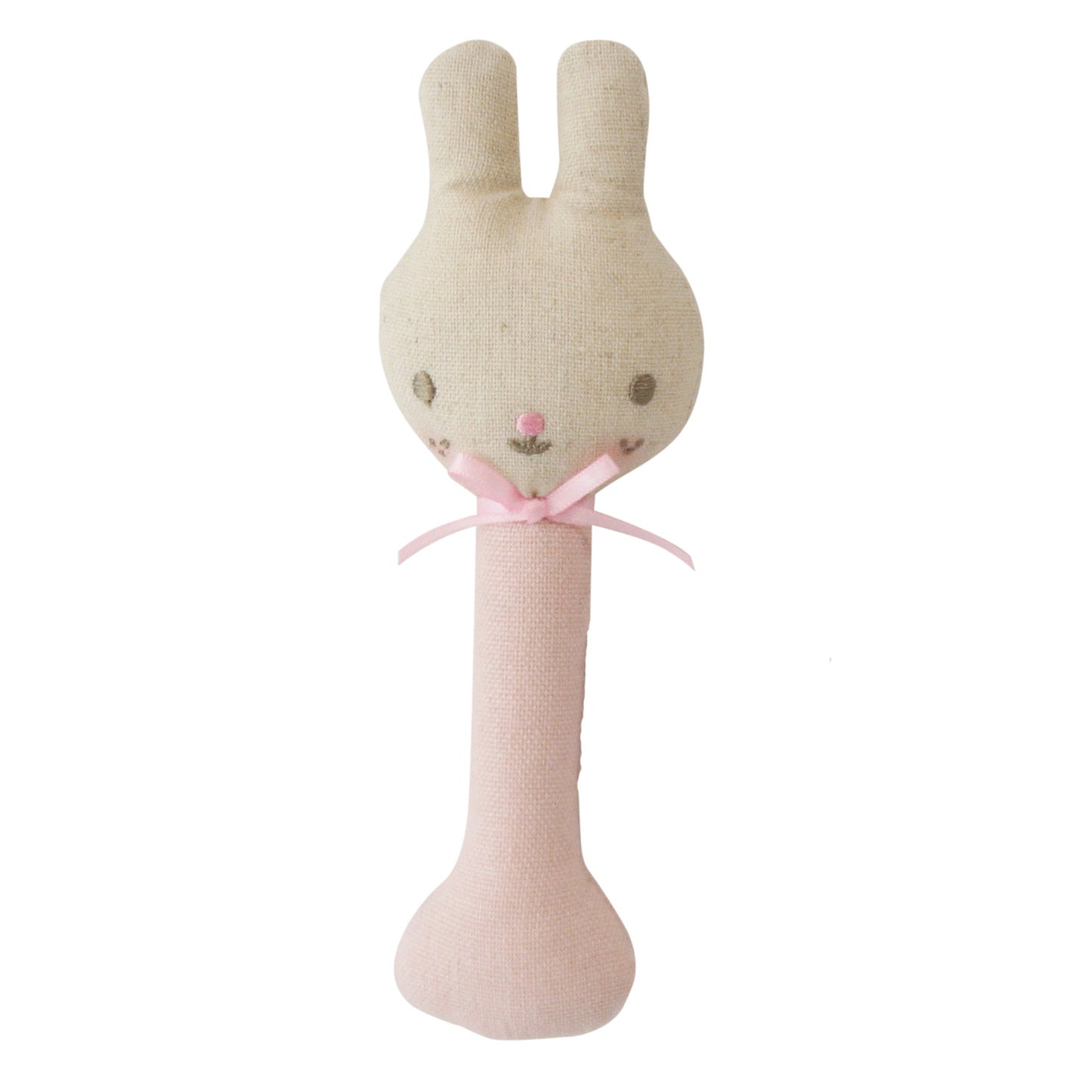 Linen Bunny Stick Rattle Pink *MARCH*