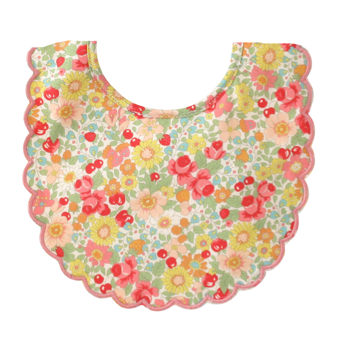 NEW! Scallop Bib Spring Blossom