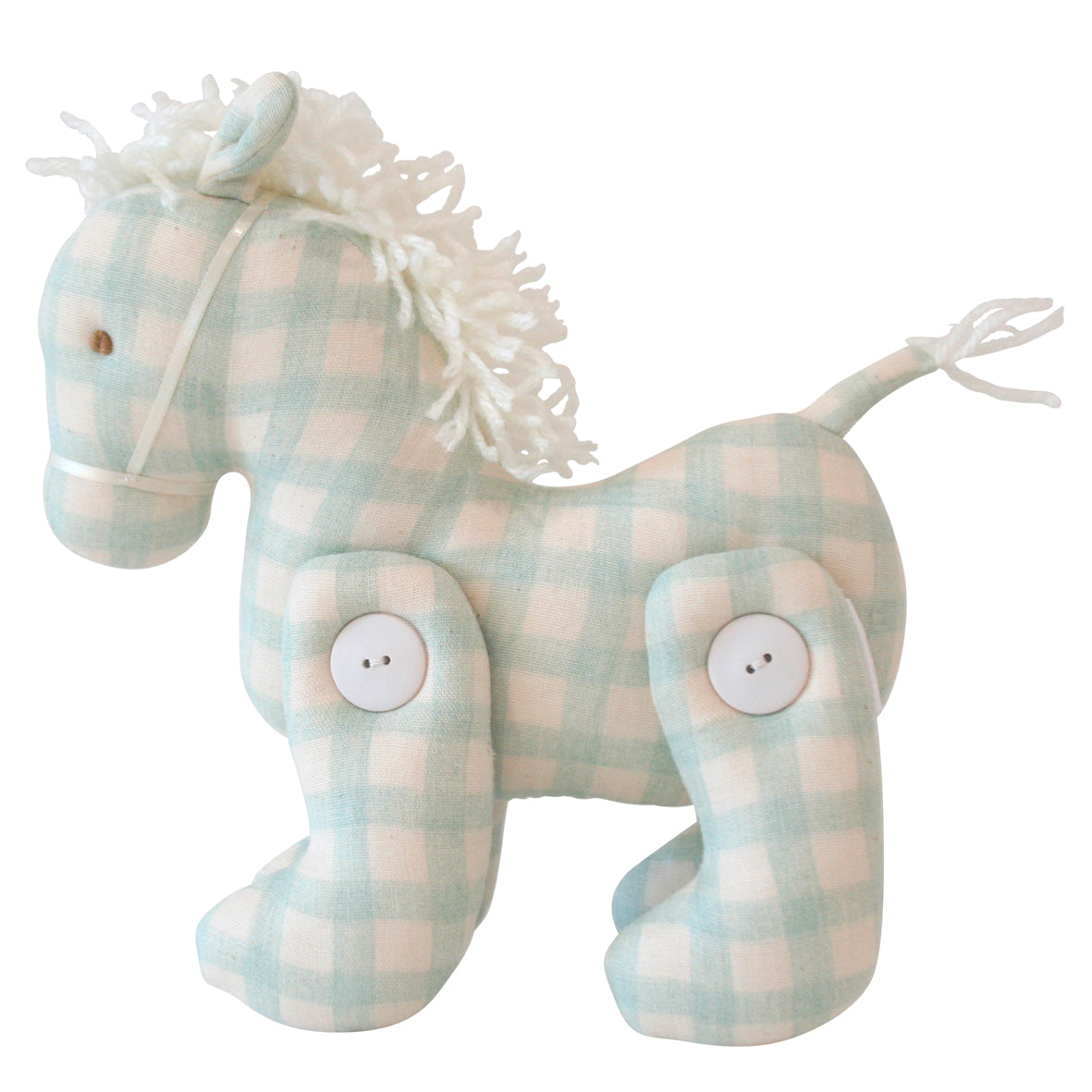Jointed Pony 22cm Sage Check - JUNE