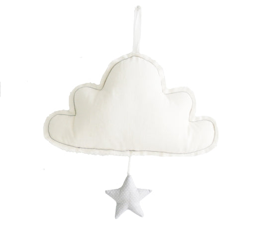 Cloud Musical Mobile - Ivory & Grey