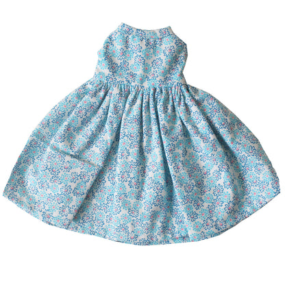 Large Doll Dress (40-45cm) Blue Floral