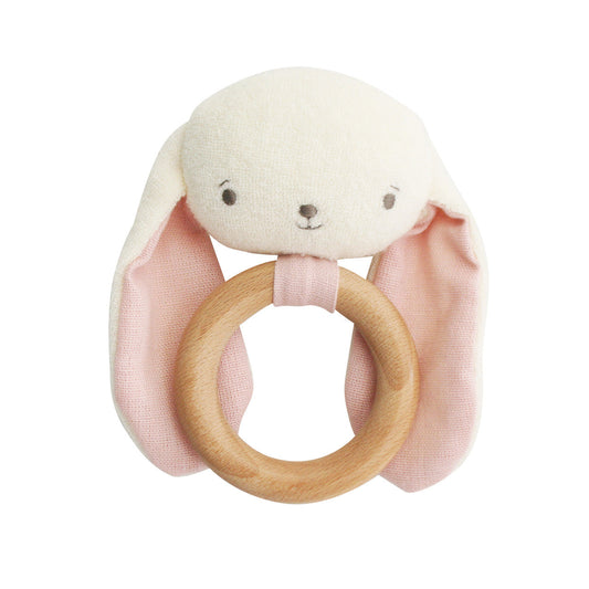 Baby Bunny Teether Rattle Pink