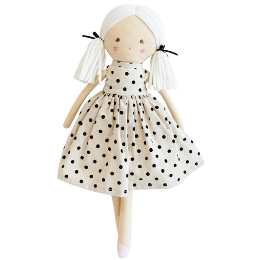 Frankie Doll 42cm Black Linen Spot