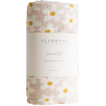 Muslin Swaddle Large Daisies