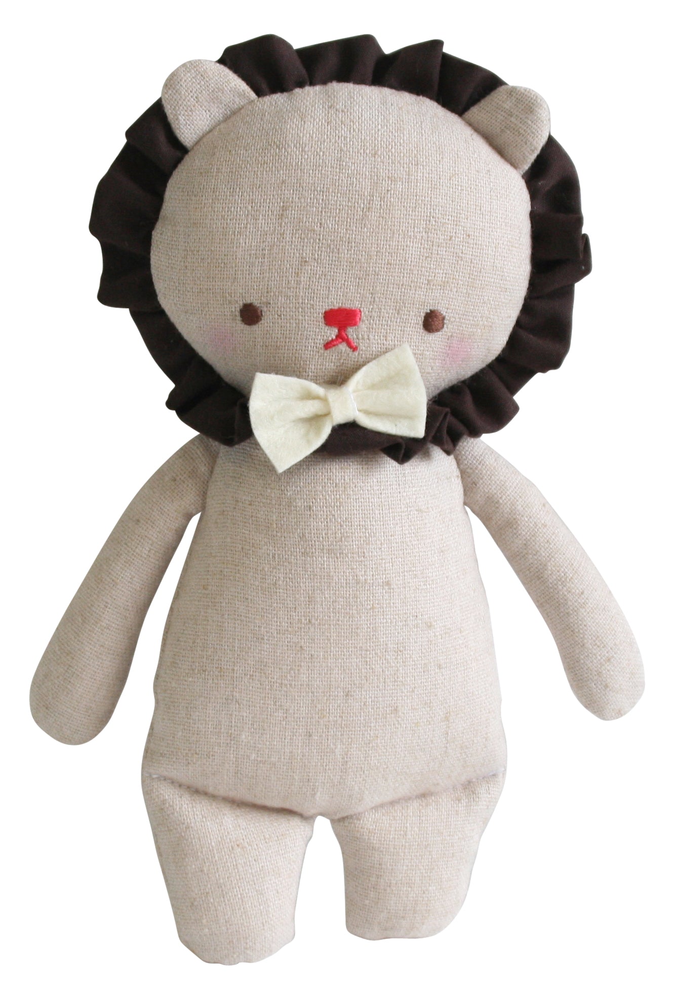 Linen Mini Rattle 18cm Lion