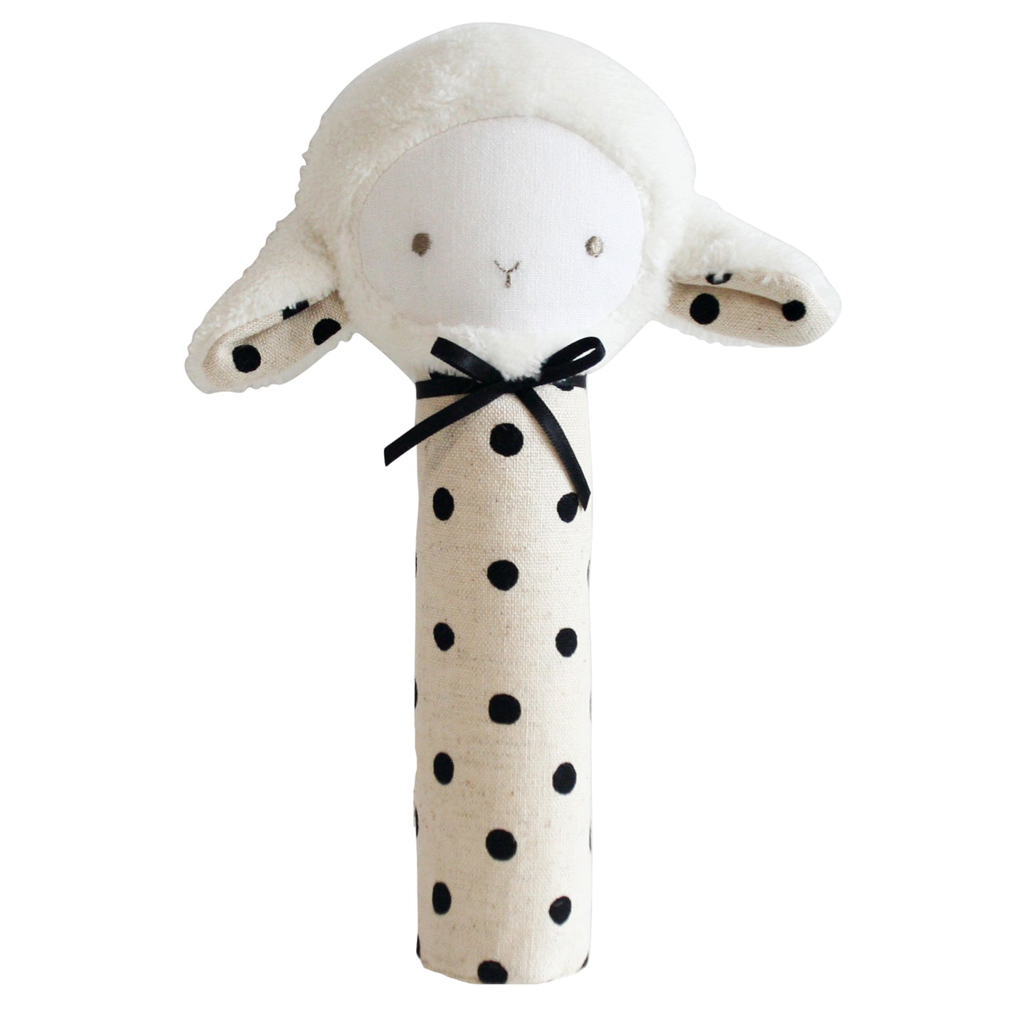 Lamby Squeaker Black Linen Spot