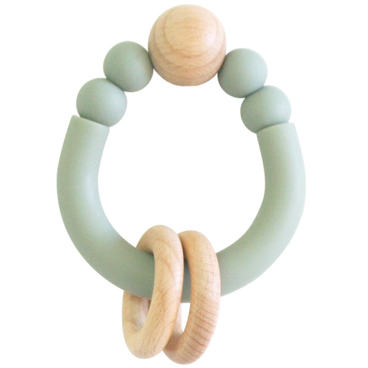 Remy Beechwood Silicone Teether - Sage