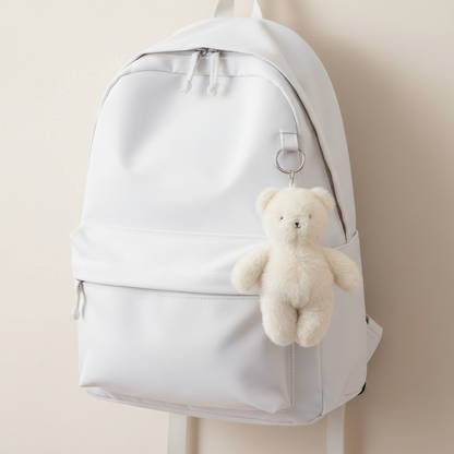 Mini Bear Bag Charm 20cm Ivory