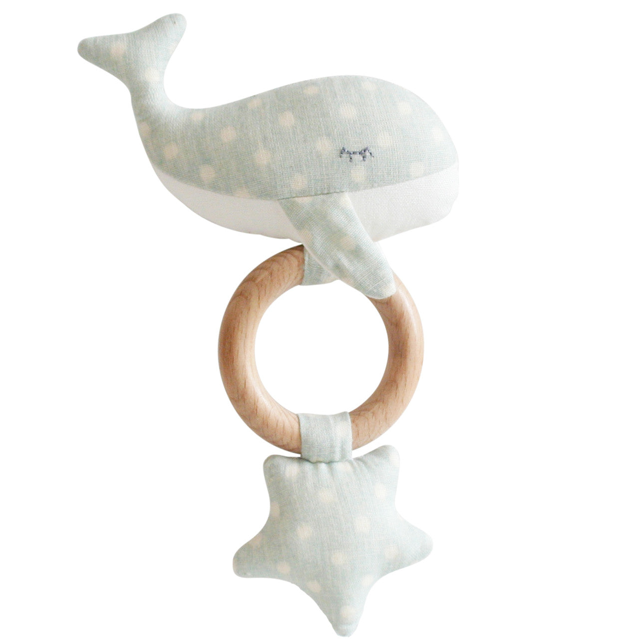 Whale Star Teether Toy Duck Egg Blue *APRIL*