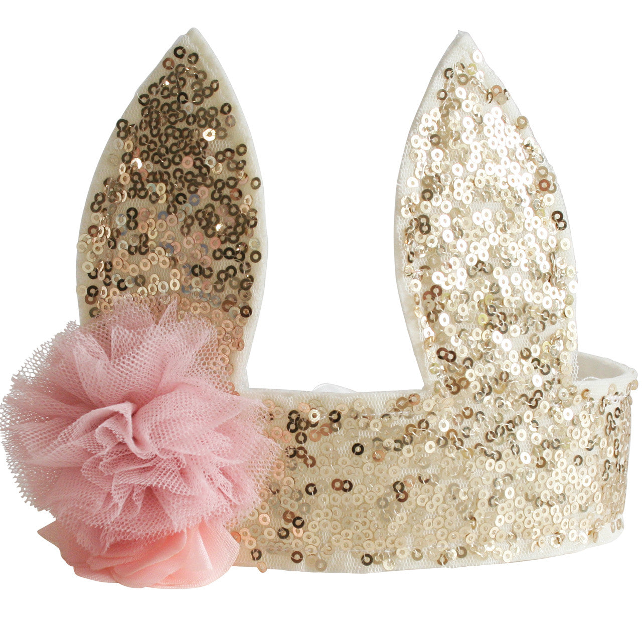 Sequin Bunny Crown Gold - MARCH*