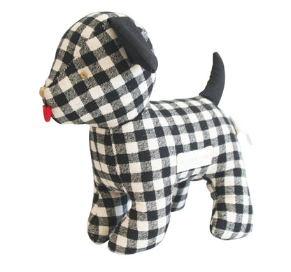 Musical Puppy Black Check Linen