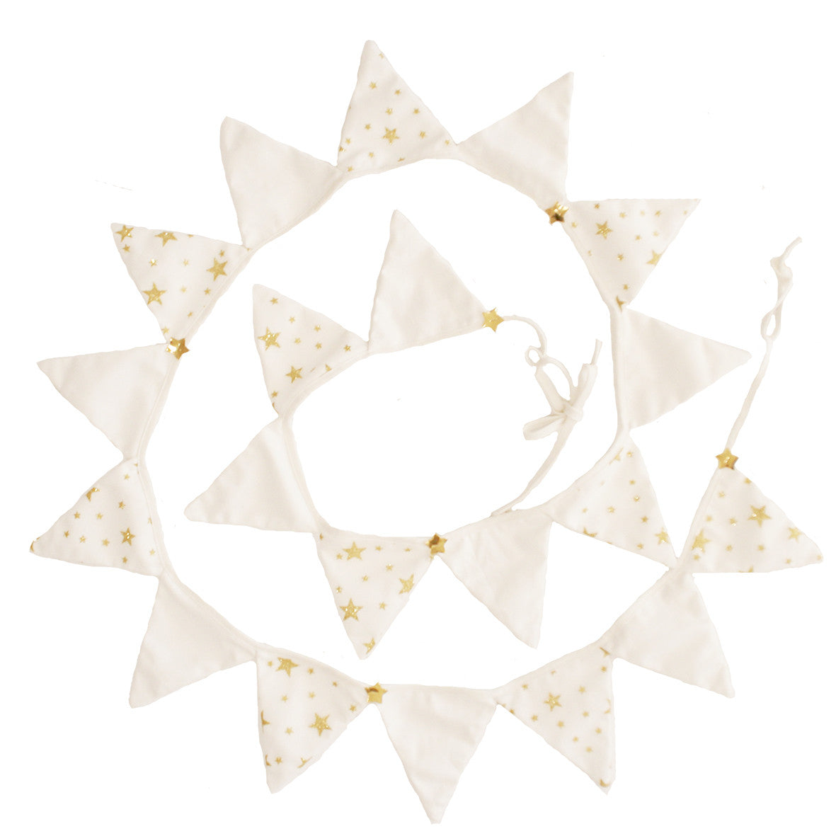 Starry Night Bunting Ivory Gold 250cm