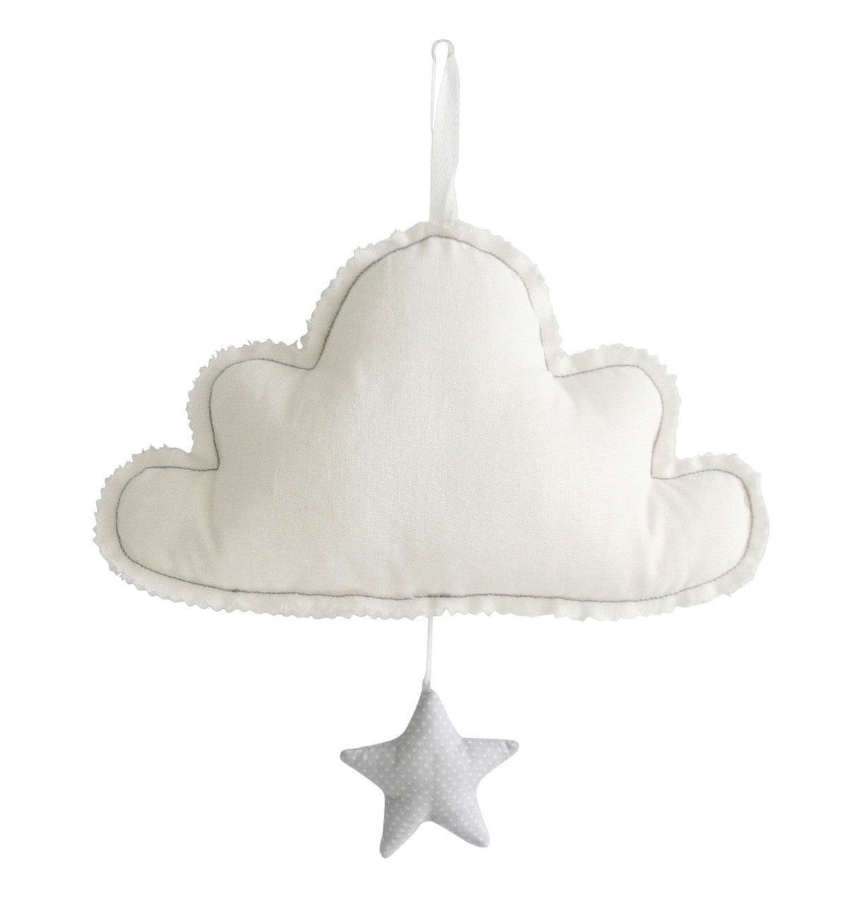Cloud Musical Mobile - Ivory & Grey