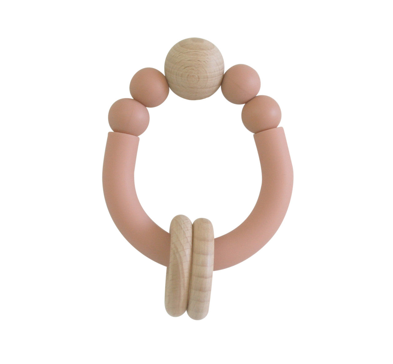 Remy Beechwood Silicone Teether - Terracotta